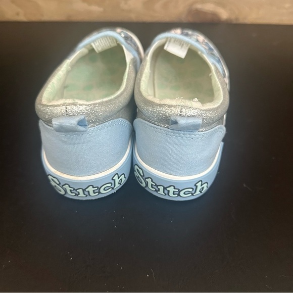 Disney Lilo & Stitch Girls Disney Ground Up Slip-on Shoe Kids 4 Light Blue White - Picture 3 of 8